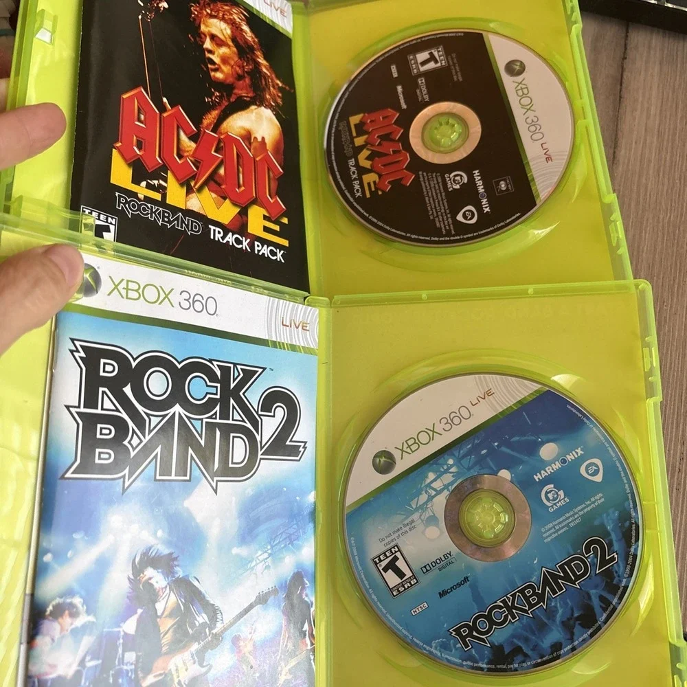 Xbox 360 Xbox Live Rock Band 2‎ & AC/DC Rock Band Track Pack Video Games